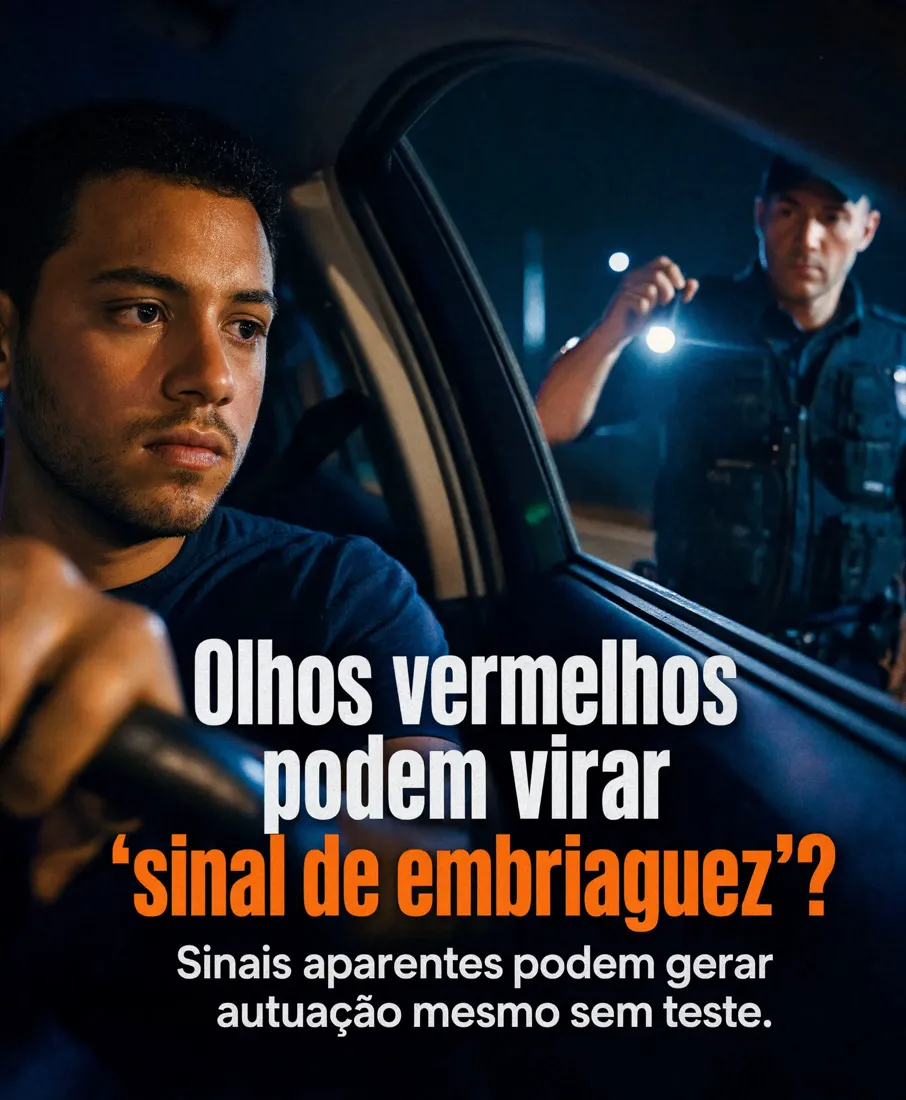 Post: olhos vermelhos podem virar sinal de embriaguez?